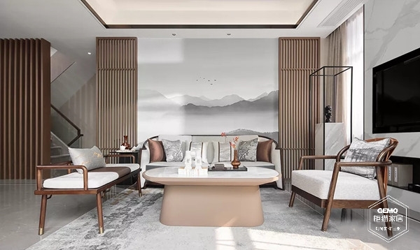 新中式沙發效果圖